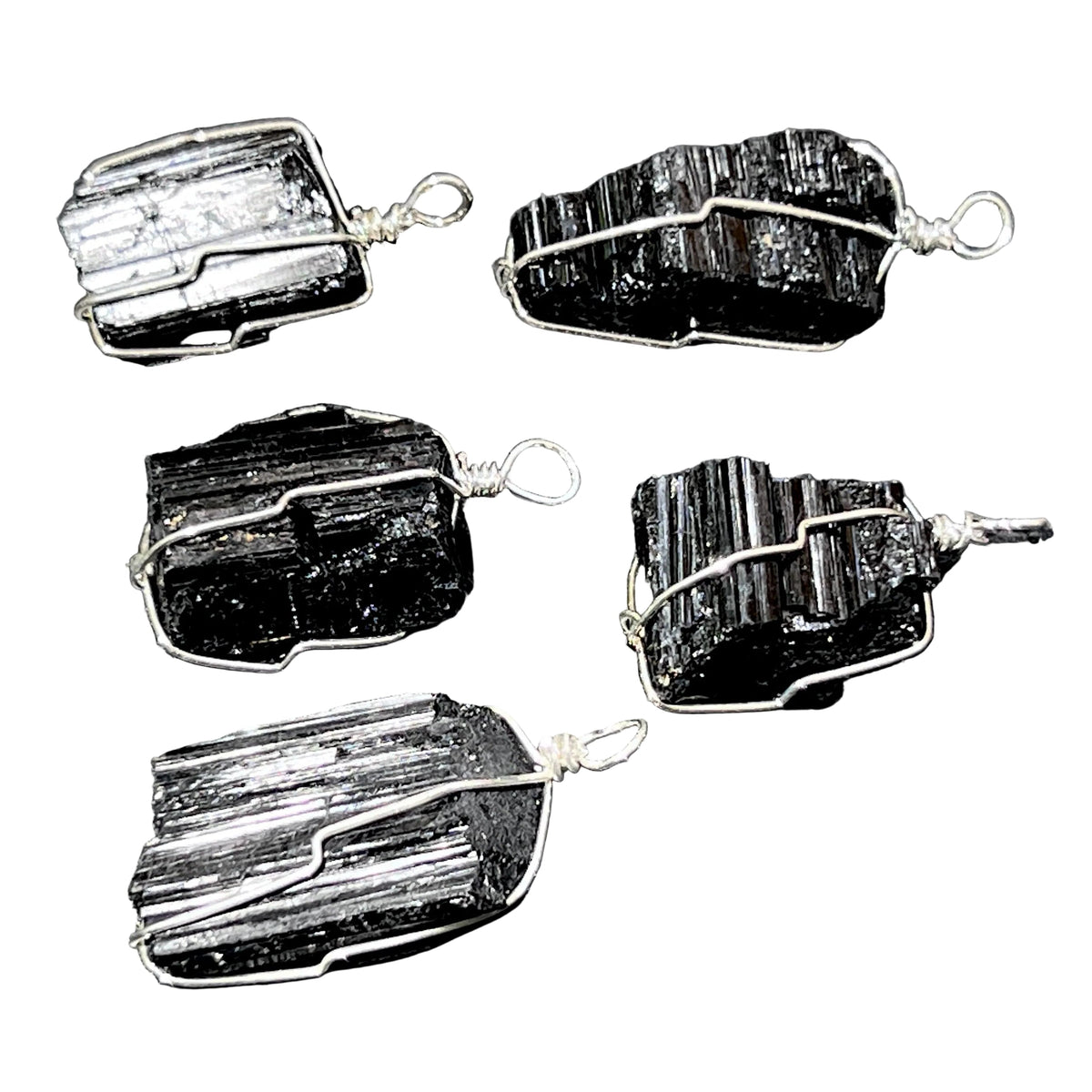 raw tourmaline pendants