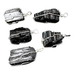 raw tourmaline pendants