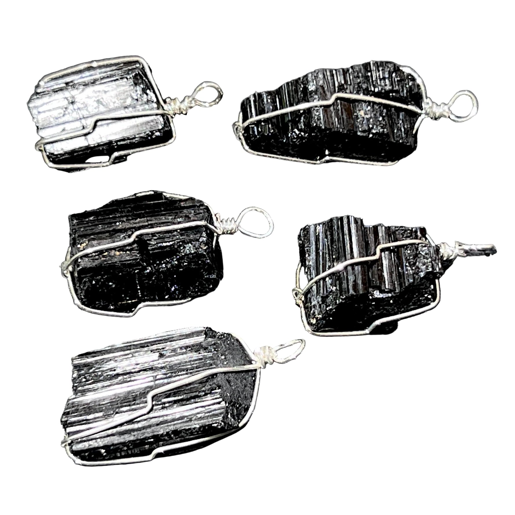 raw tourmaline pendants