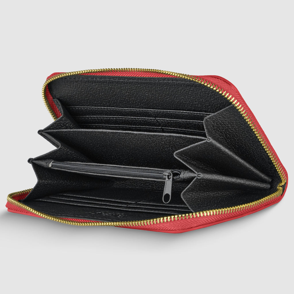 Large Leather Zip Wallet for Women – Italian Calf Leather