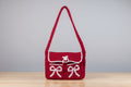 Women's Handmade Red Crochet Designer Bag 