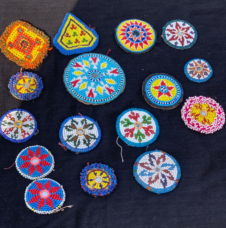 Afghani Kuchi Round Bead Patches Random Selections