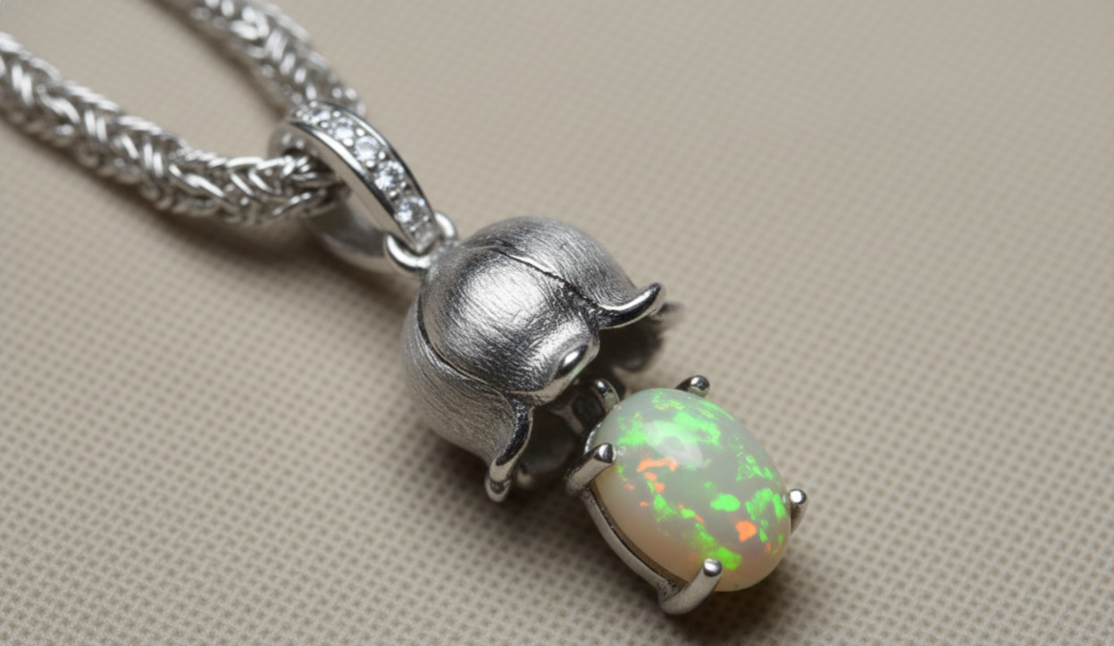 2 Pieces Of Opal Gemstone Bohochic Pendant| Handmade Jewelry For Women