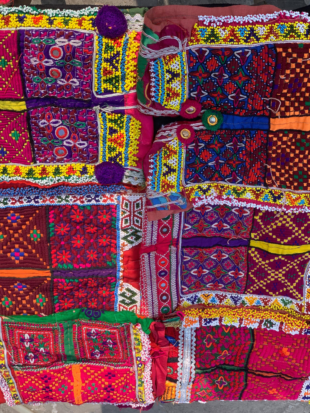 Handmade Multi-Colored Hippie Jacket Applique