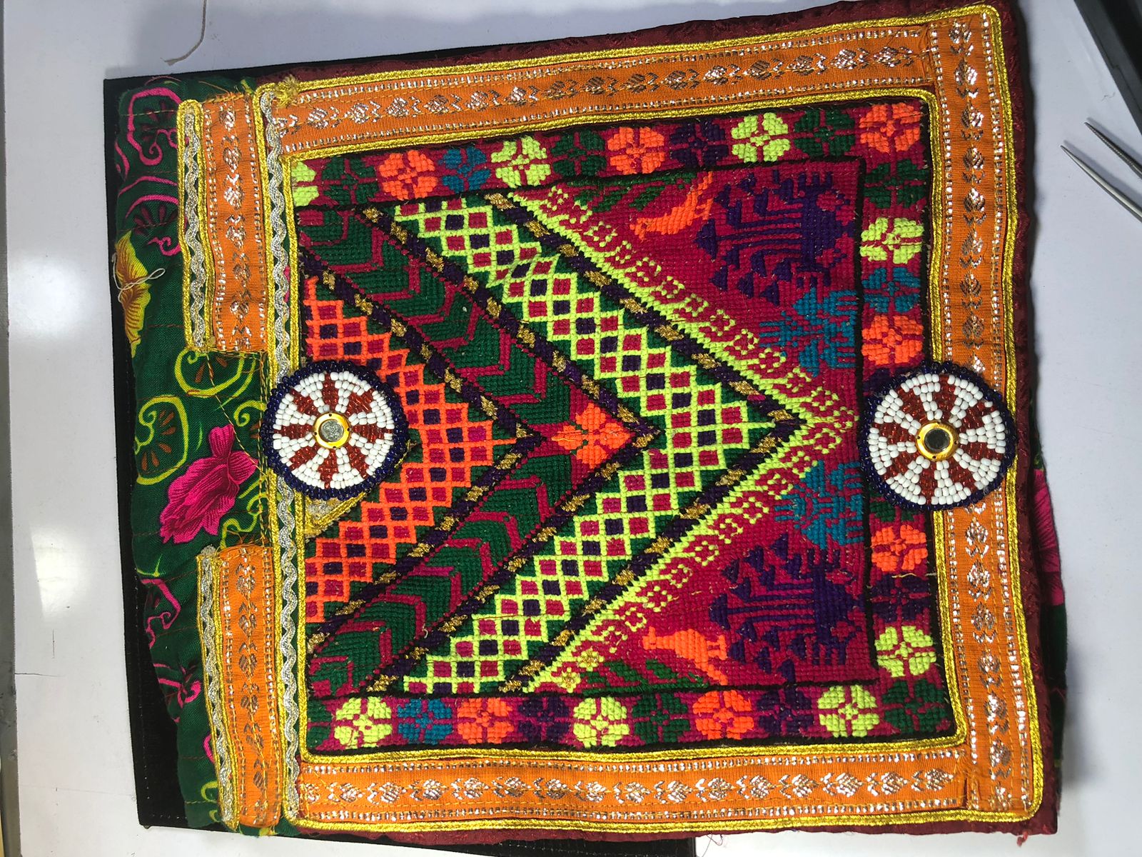 Handmade Multi-Colored Hippie Jacket Applique