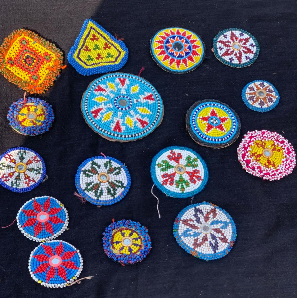 Ethnic Beaded Kuchi Tribal Curated Medallion