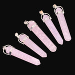 Set of pink crystal Rose Quartz