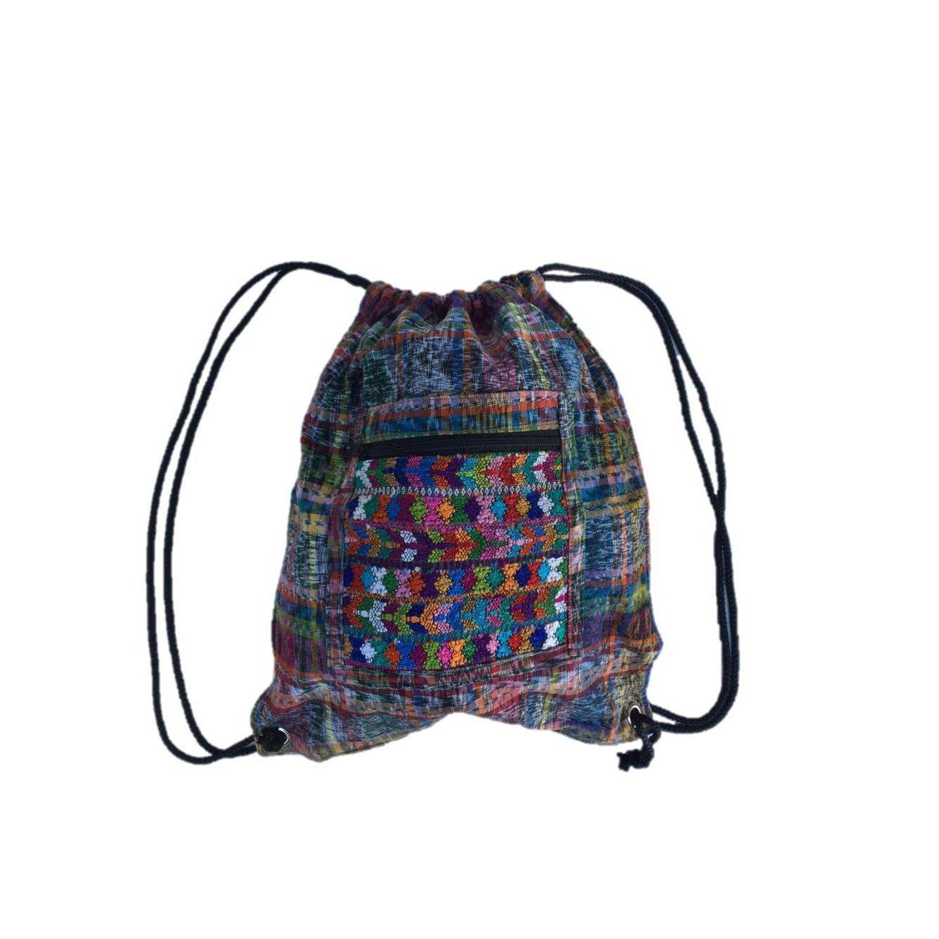Upcycled Guatemalan Corte Backpack – Handmade Mayan Textile Bag