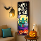 spooky halloween welcome sign