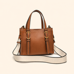 A structured brown leather handbag - Crossbody Bag Hobo