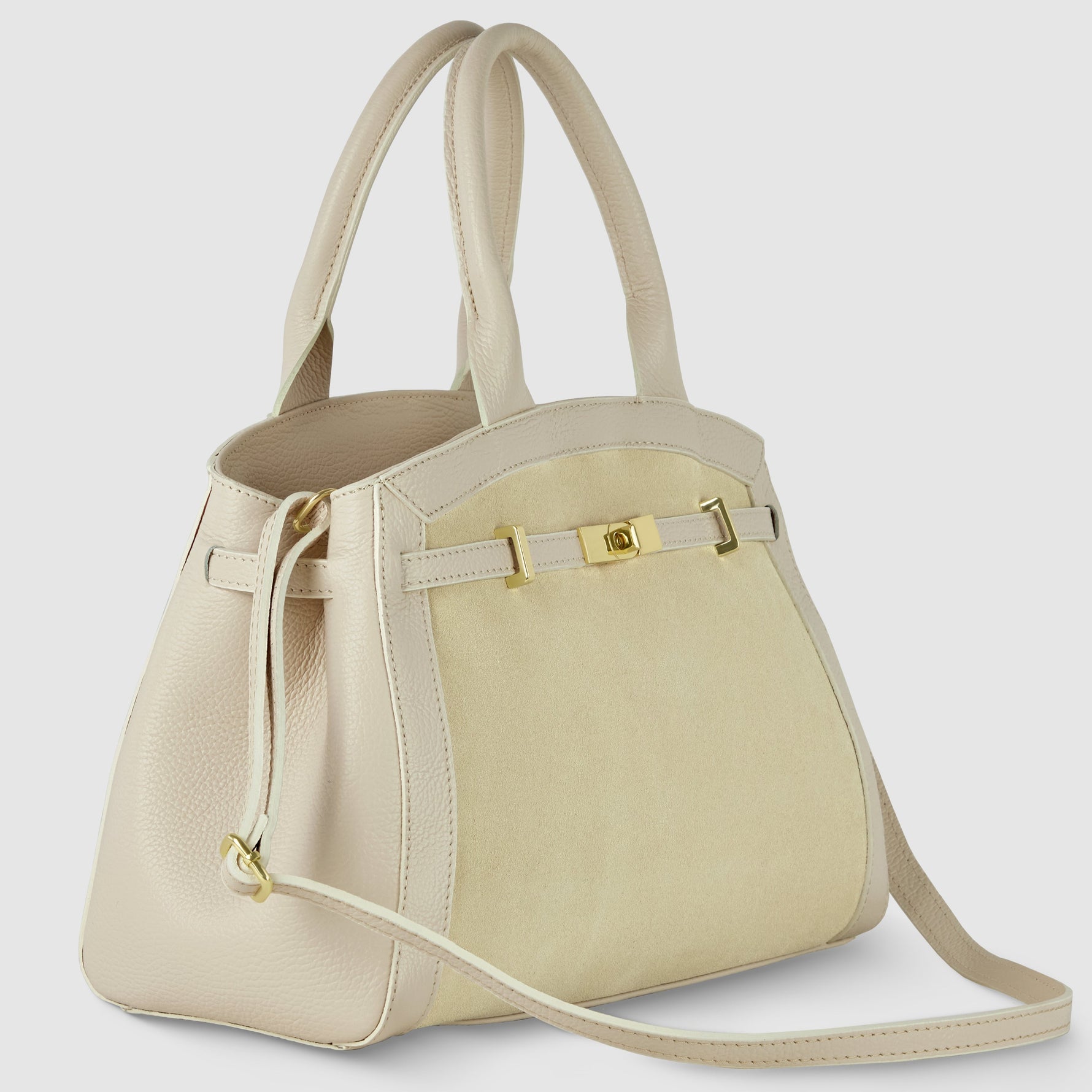 soft suede leather handbag crafted in Italy