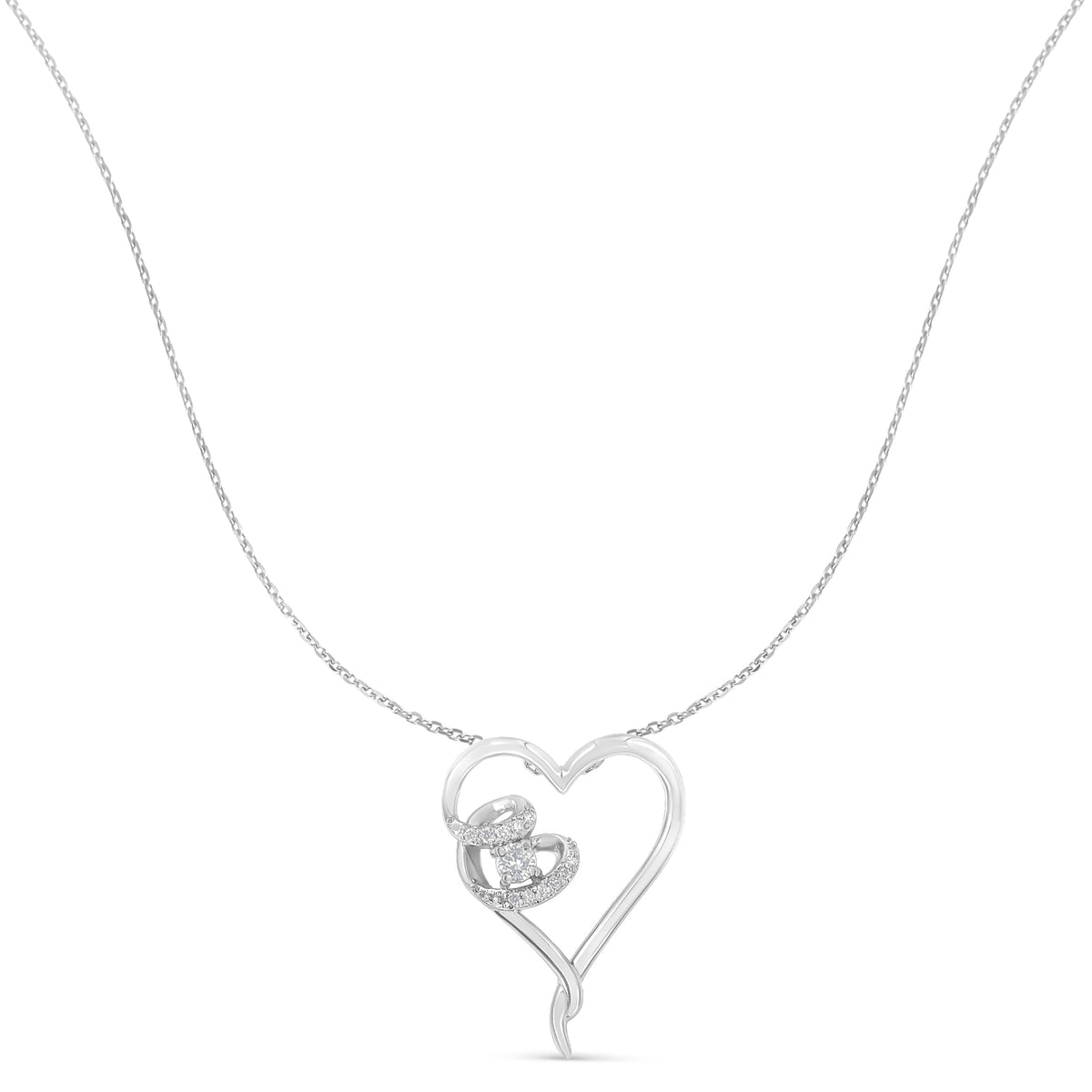 1/10 cttw diamond heart necklace