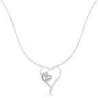 elegant sterling silver heart necklace