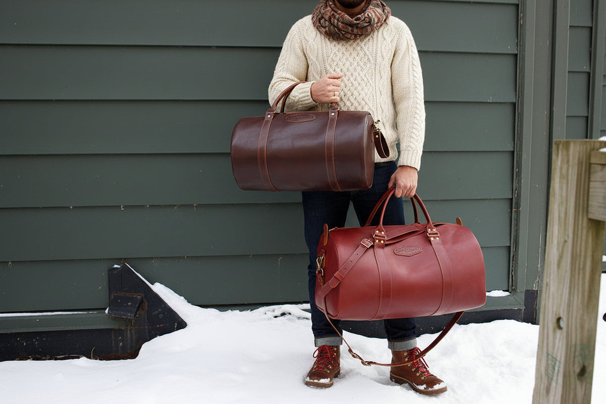 Suede leather handbag premium style