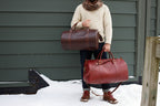 Suede leather handbag premium style