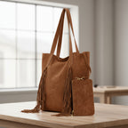 Leather travel handbag durable