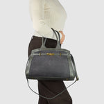 suede leather tote bag for women soft genuine Italian leather