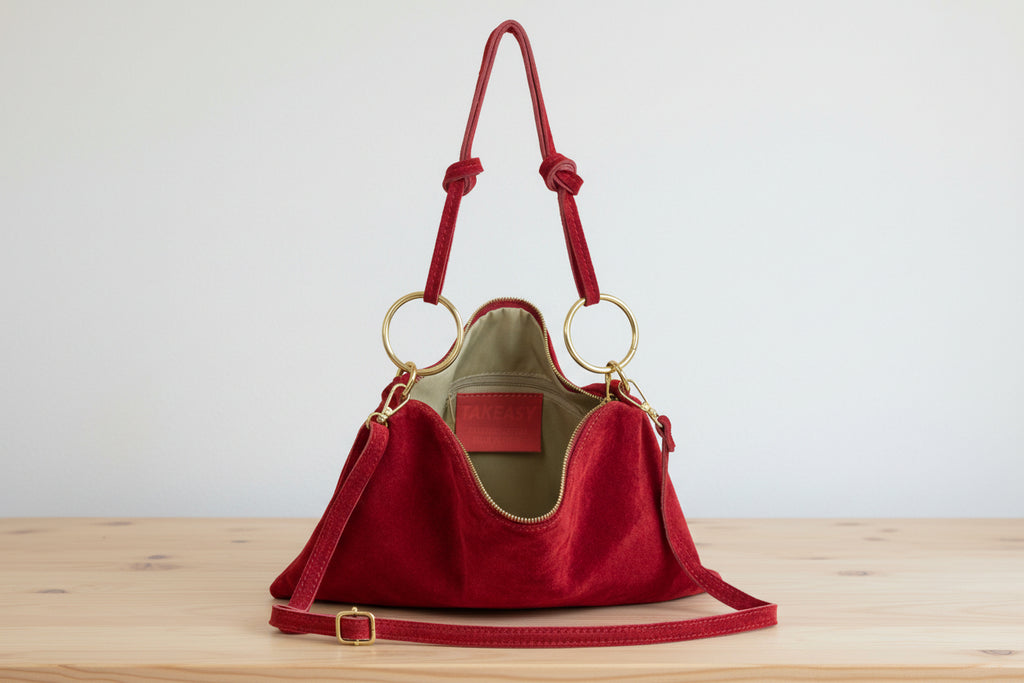 Grab now suede bag everyday carry 
