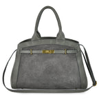 suede leather tote bag