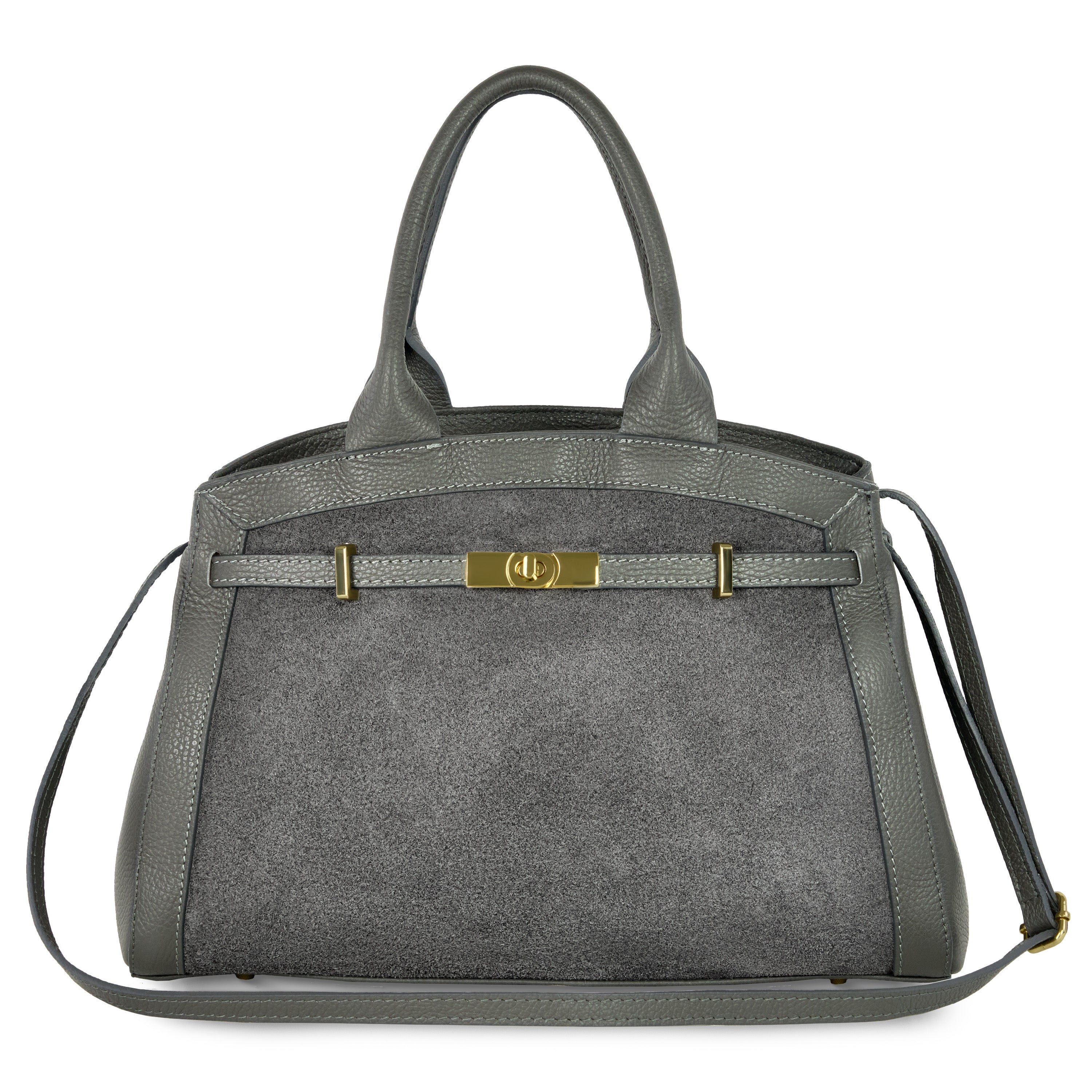 suede leather tote bag