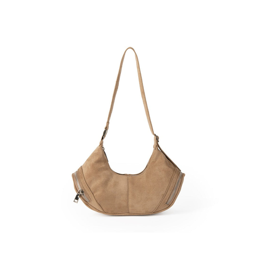 large capacity suede hobo bag