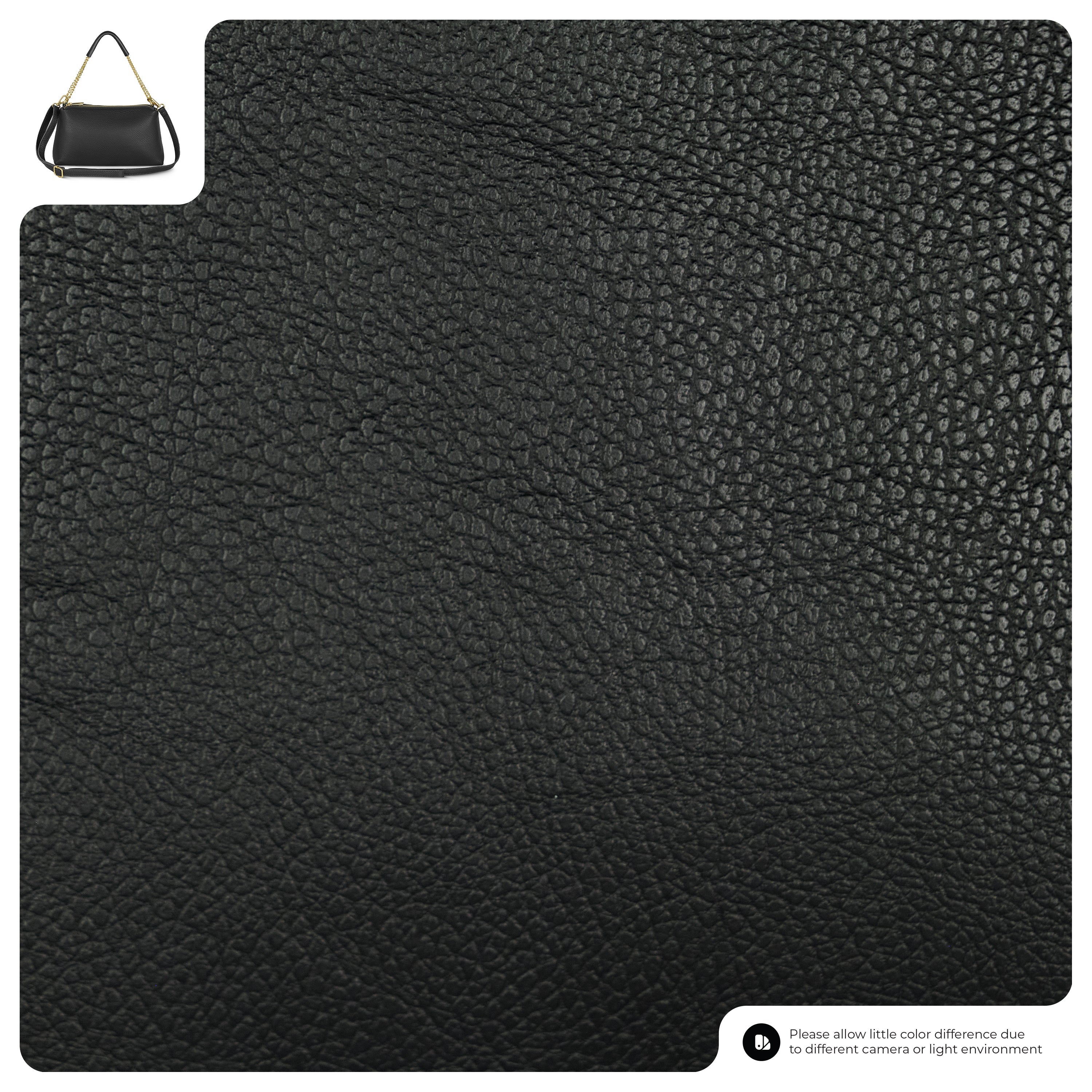 Genuine Calf Leather Crossbody Bag – Italian Made, Chain Handle & Dual Zip
