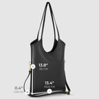 Genuine Calf Leather Tote Bag – Italian Made, Crossbody & Shoulder Carry