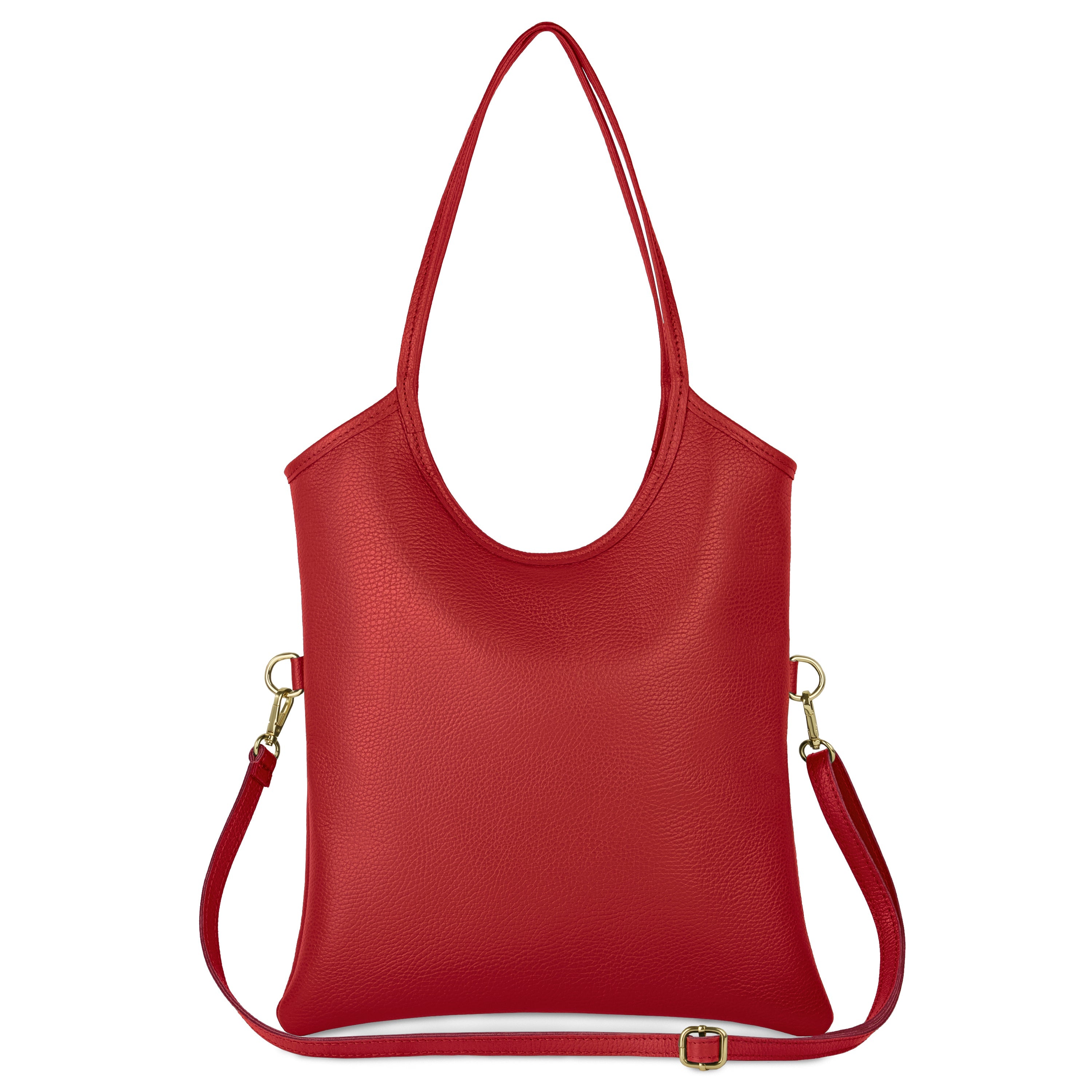 Genuine Calf Leather Tote Bag – Italian Made, Crossbody & Shoulder Carry