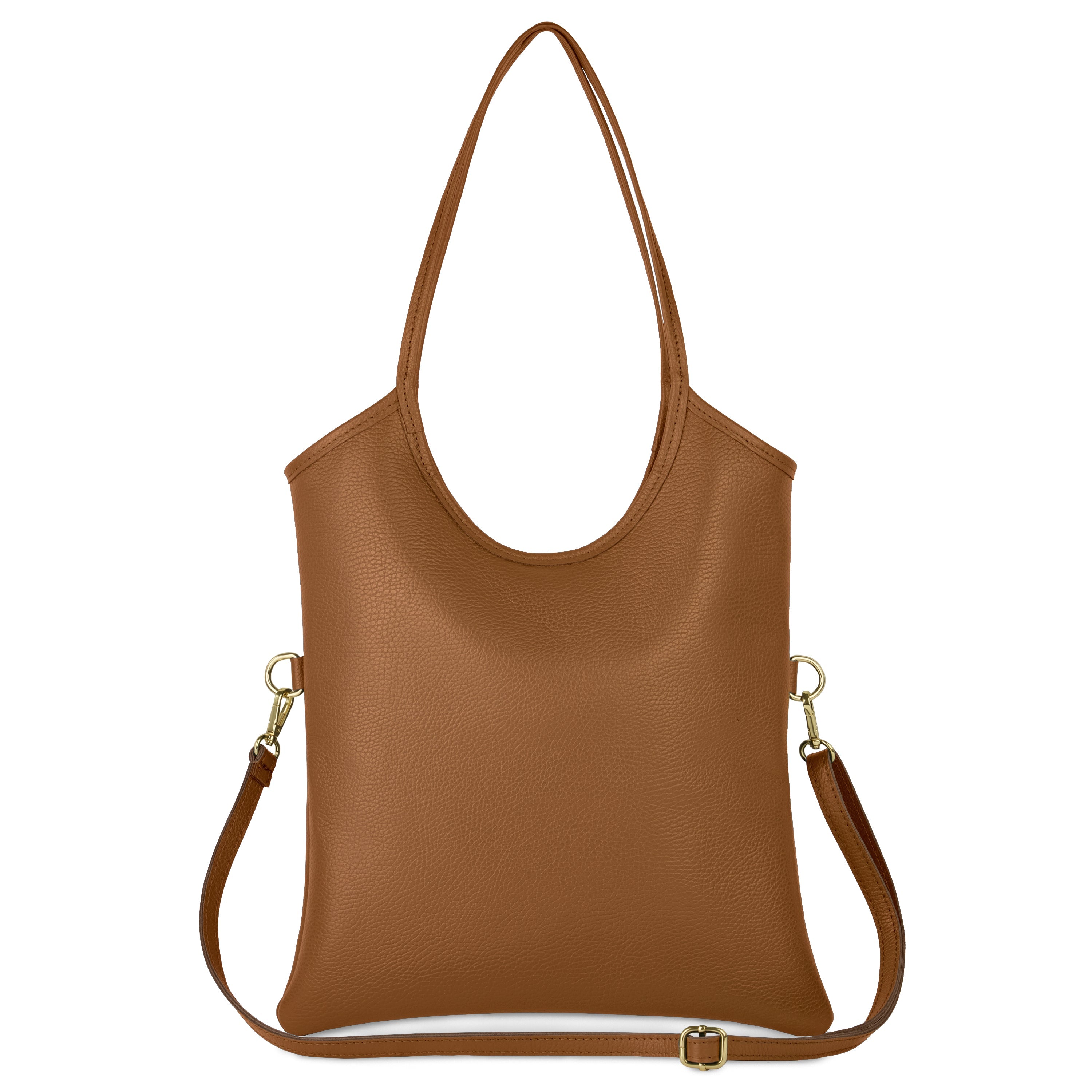 Genuine Calf Leather Tote Bag – Italian Made, Crossbody & Shoulder Carry