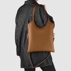 Genuine Calf Leather Tote Bag – Italian Made, Crossbody & Shoulder Carry
