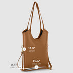 Genuine Calf Leather Tote Bag – Italian Made, Crossbody & Shoulder Carry
