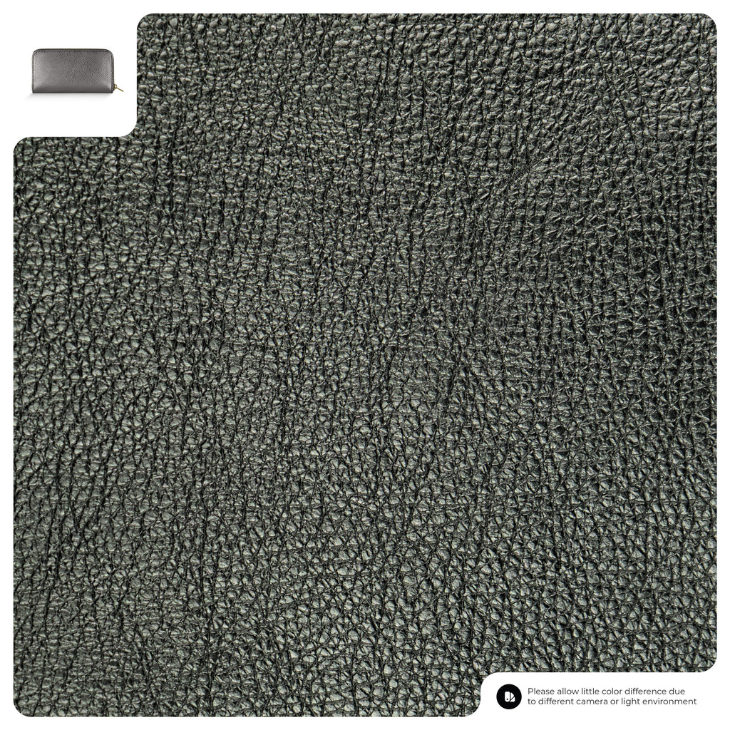 Italian Metallic Calf Leather Zip Wallet | 18 Card Slots | Handmade in Italy