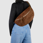 Italian Genuine Suede Crossbody Bag | Handcrafted Leather Purse