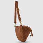 Italian Genuine Suede Crossbody Bag | Handcrafted Leather Purse