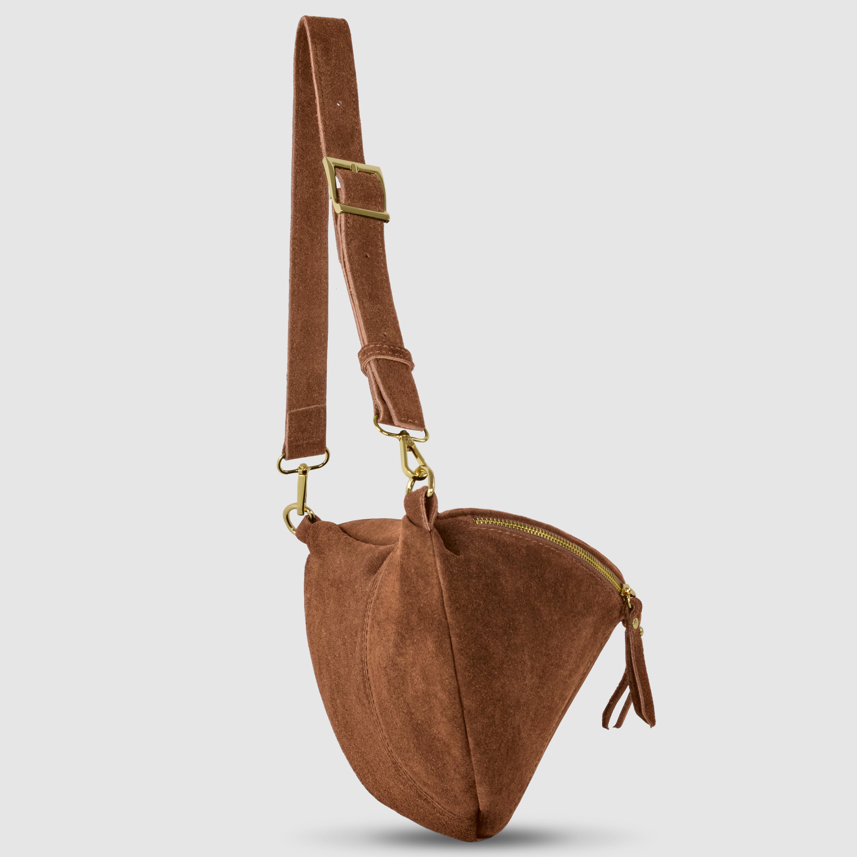 Italian Genuine Suede Crossbody Bag | Handcrafted Leather Purse
