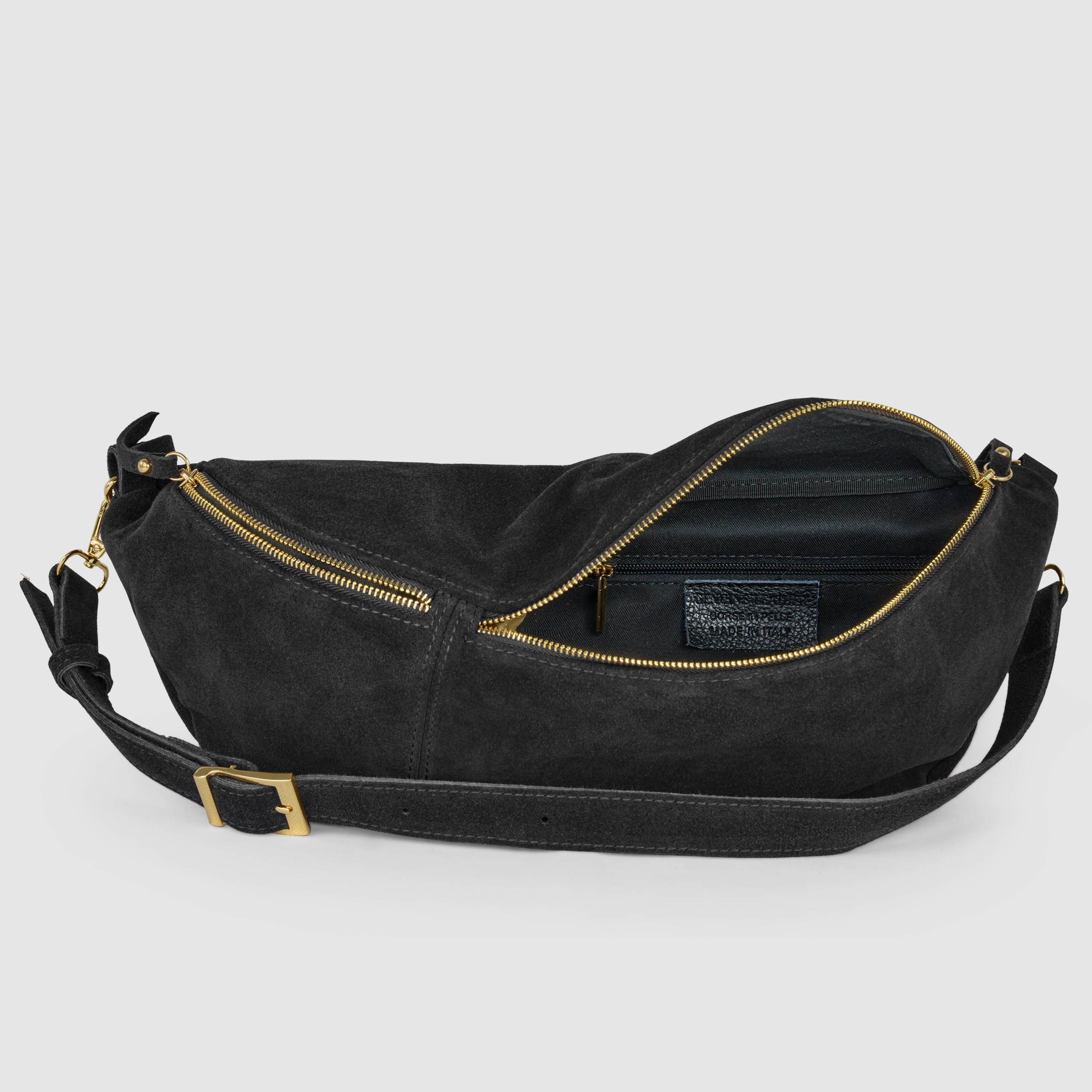 Italian Genuine Suede Crossbody Bag | Handcrafted Leather Purse