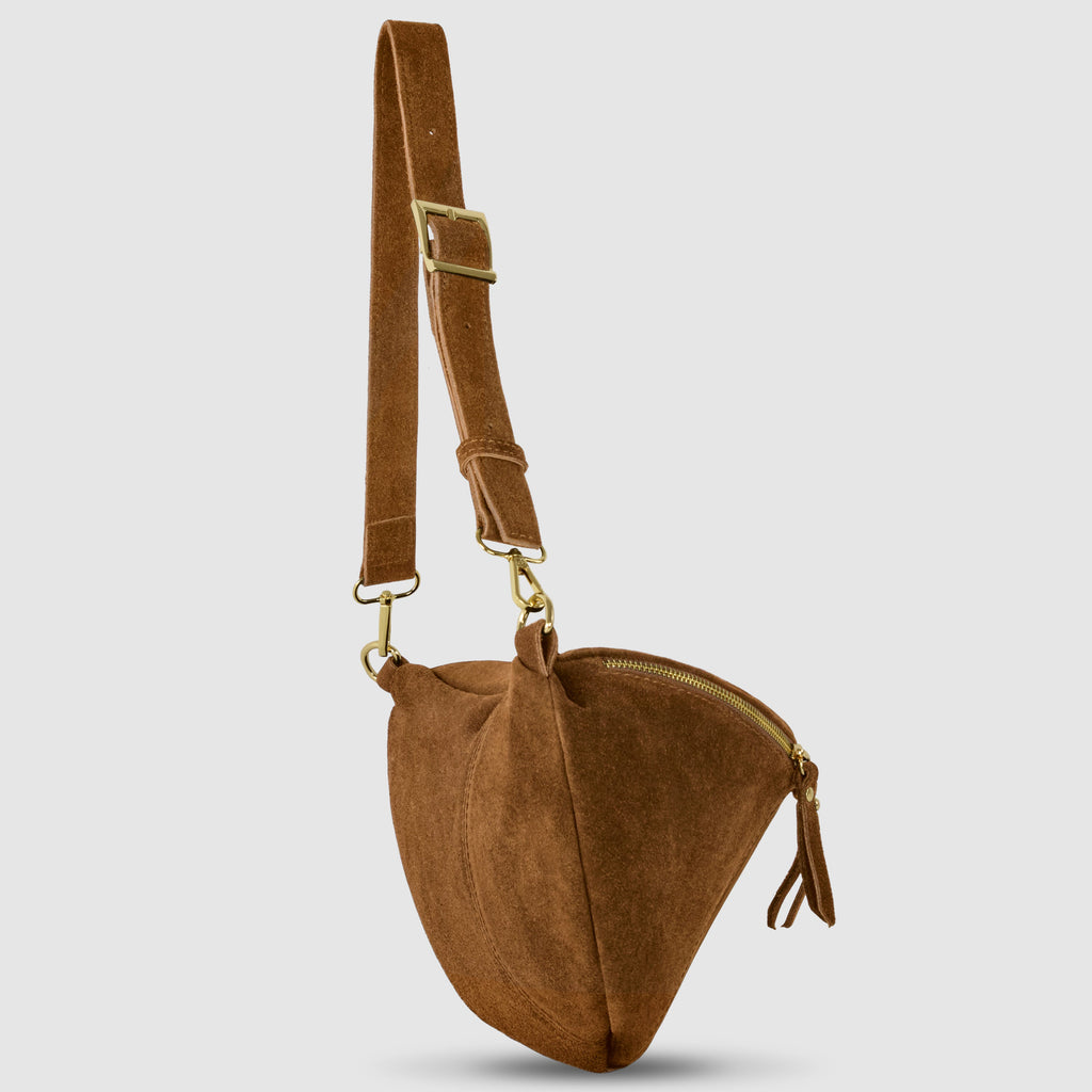 Italian Genuine Suede Crossbody Bag | Handcrafted Leather Purse