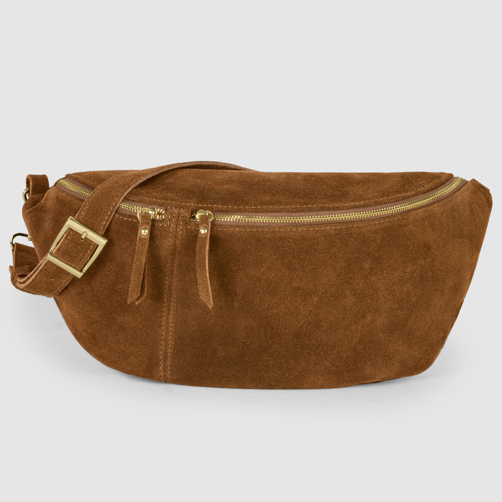 Italian Genuine Suede Crossbody Bag | Handcrafted Leather Purse