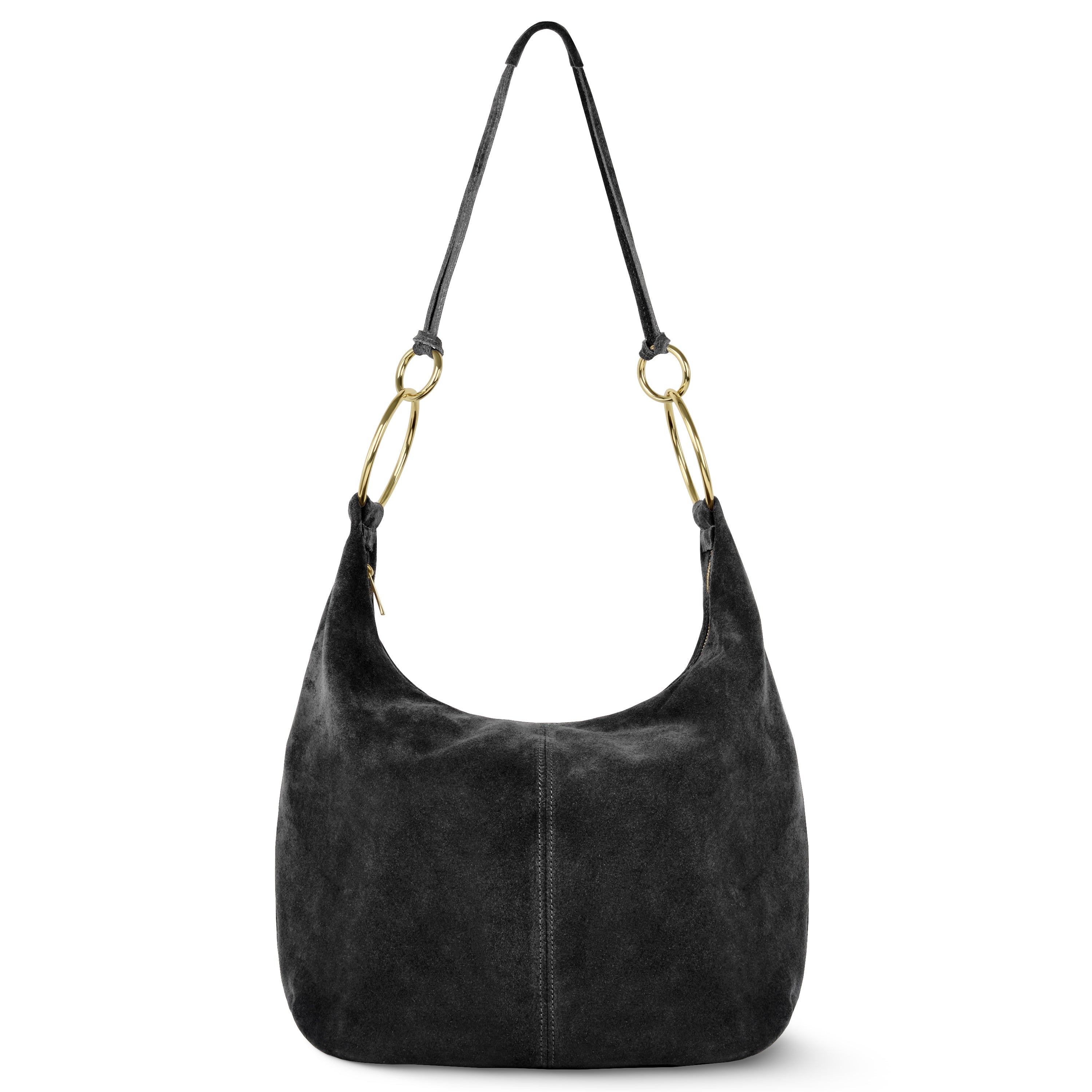 Genuine Suede Hobo Bag – Italian Handmade Leather Shoulder Bag
