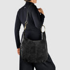 Genuine Suede Hobo Bag – Italian Handmade Leather Shoulder Bag
