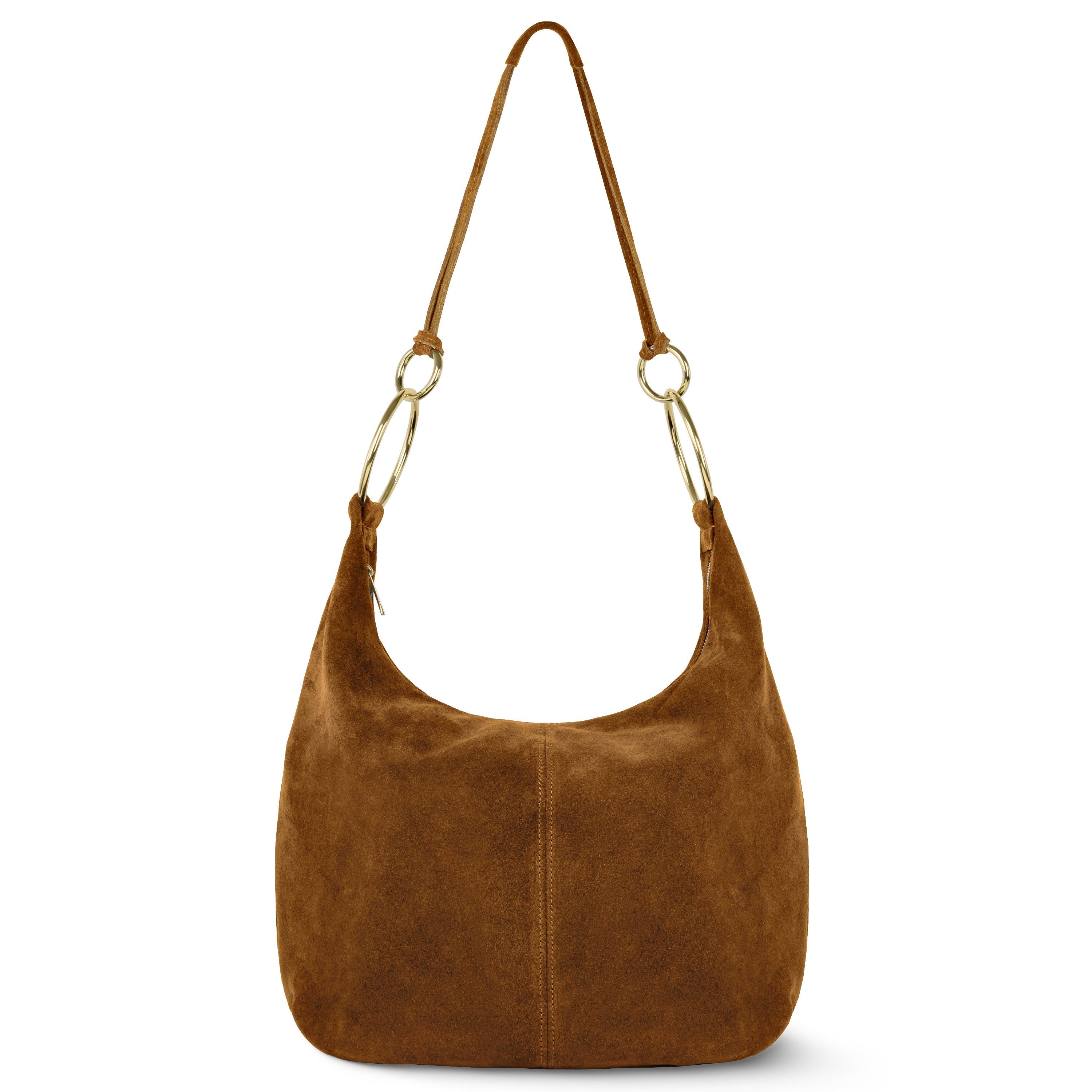 Genuine Suede Hobo Bag – Italian Handmade Leather Shoulder Bag