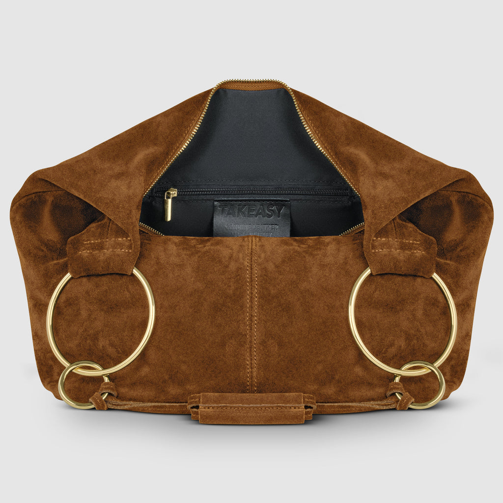 Genuine Suede Hobo Bag – Italian Handmade Leather Shoulder Bag