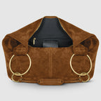 Genuine Suede Hobo Bag – Italian Handmade Leather Shoulder Bag