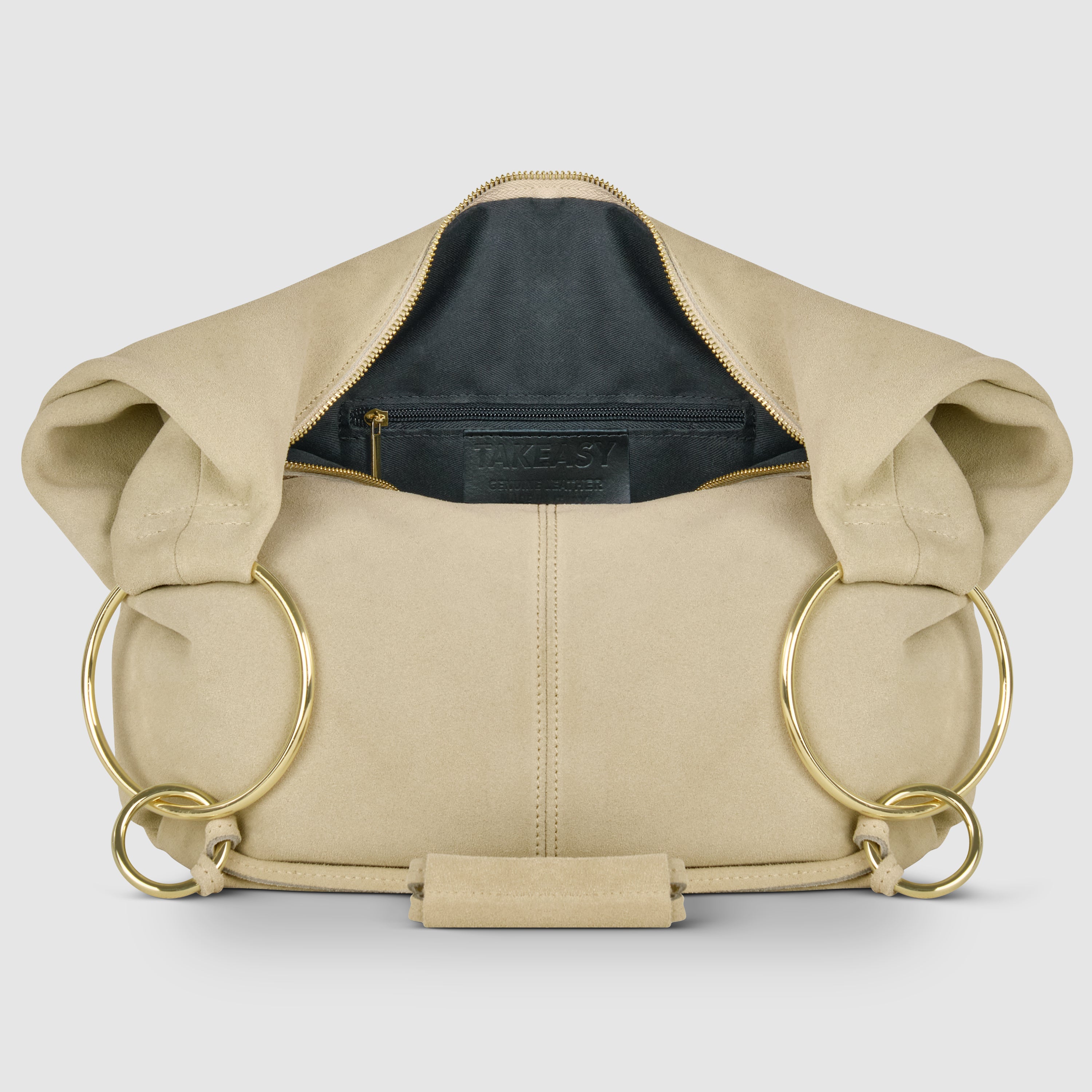 Genuine Suede Hobo Bag – Italian Handmade Leather Shoulder Bag