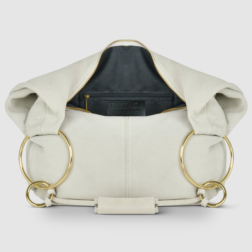 Genuine Suede Hobo Bag – Italian Handmade Leather Shoulder Bag