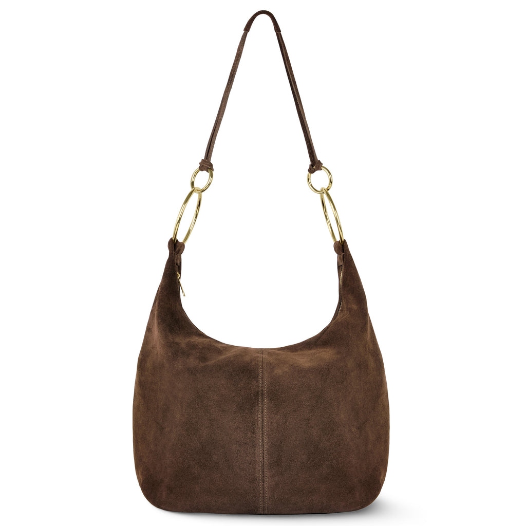 Genuine Suede Hobo Bag – Italian Handmade Leather Shoulder Bag