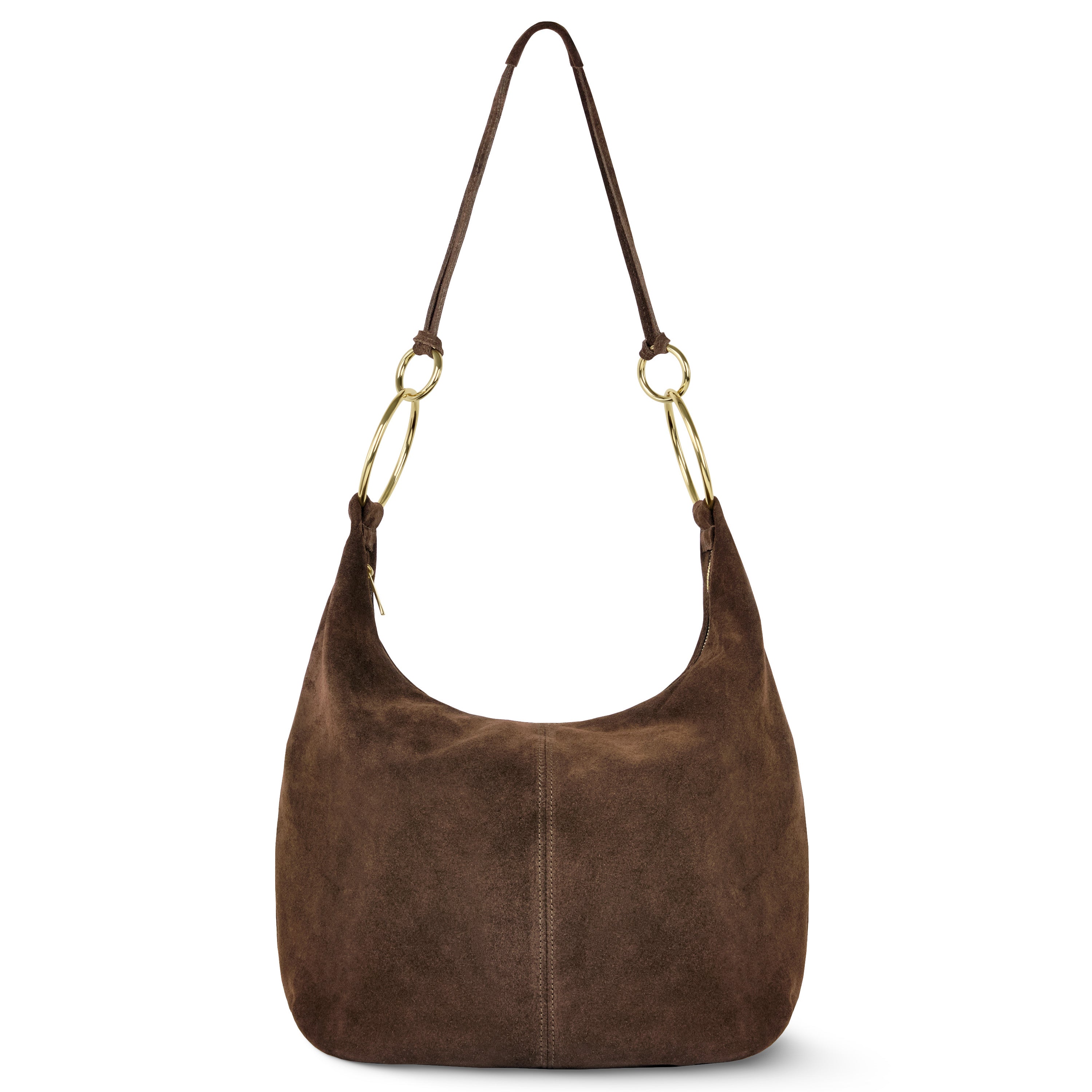 Genuine Suede Hobo Bag – Italian Handmade Leather Shoulder Bag
