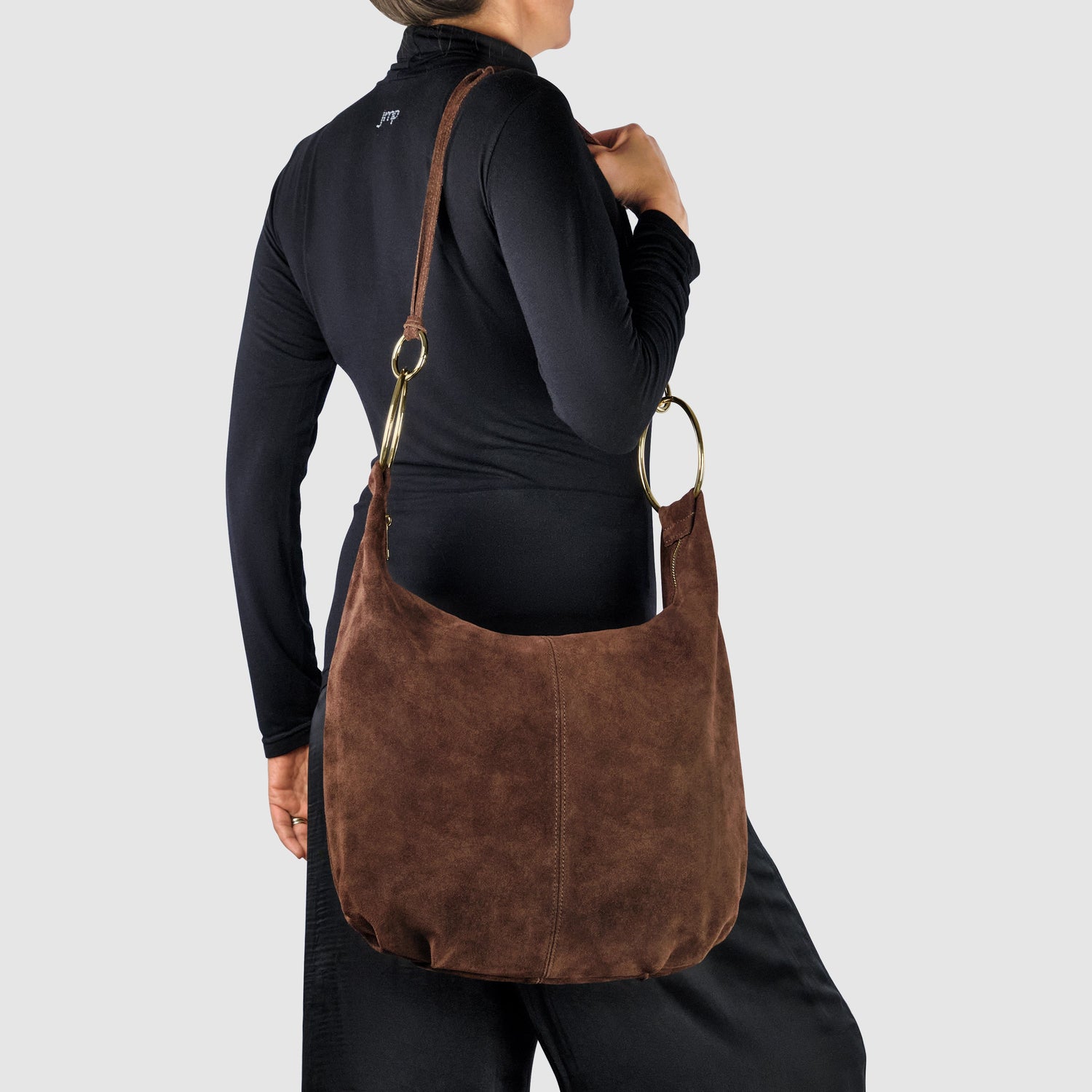 Genuine Suede Hobo Bag – Italian Handmade Leather Shoulder Bag