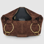 Genuine Suede Hobo Bag – Italian Handmade Leather Shoulder Bag