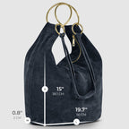 Genuine Suede Hobo Bag – Italian Handmade Leather Shoulder Bag